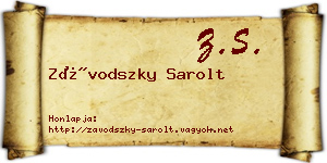 Závodszky Sarolt névjegykártya
